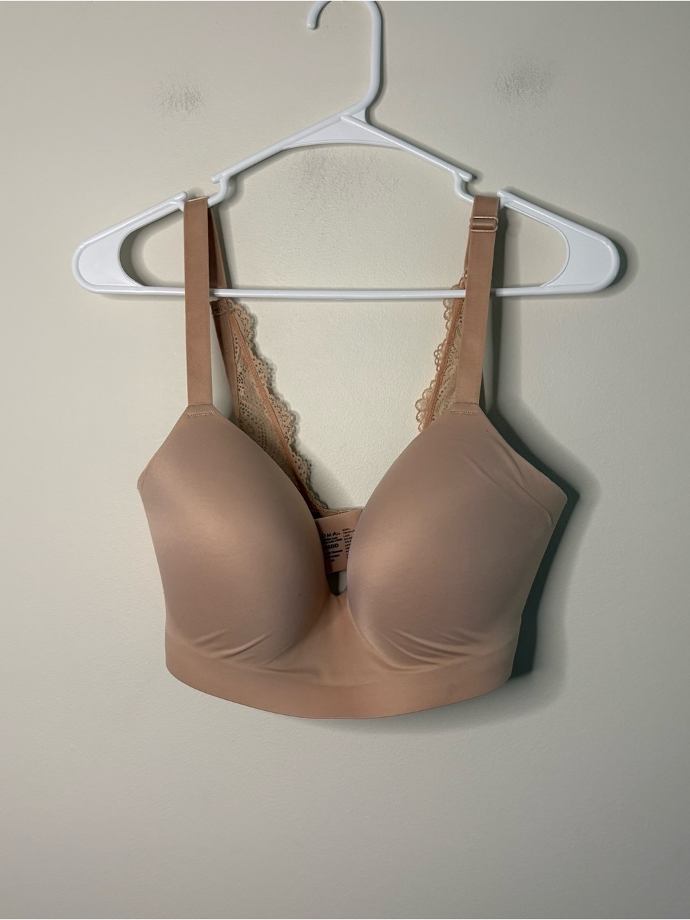 SOMA 36DD Enbliss Luxe Wireless Bra Blush Pink Lace J Hook